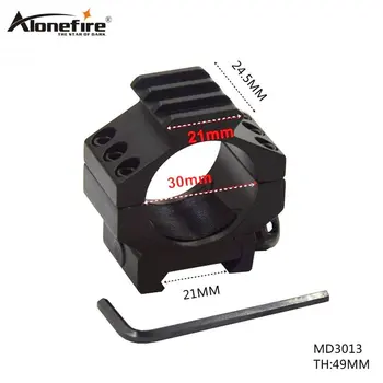 

AloneFire 1PC MD3013 adjutable scope mount 30mm Low Profile 21MM Weaver Picatinny Scope Mount Ring for Hungting mount