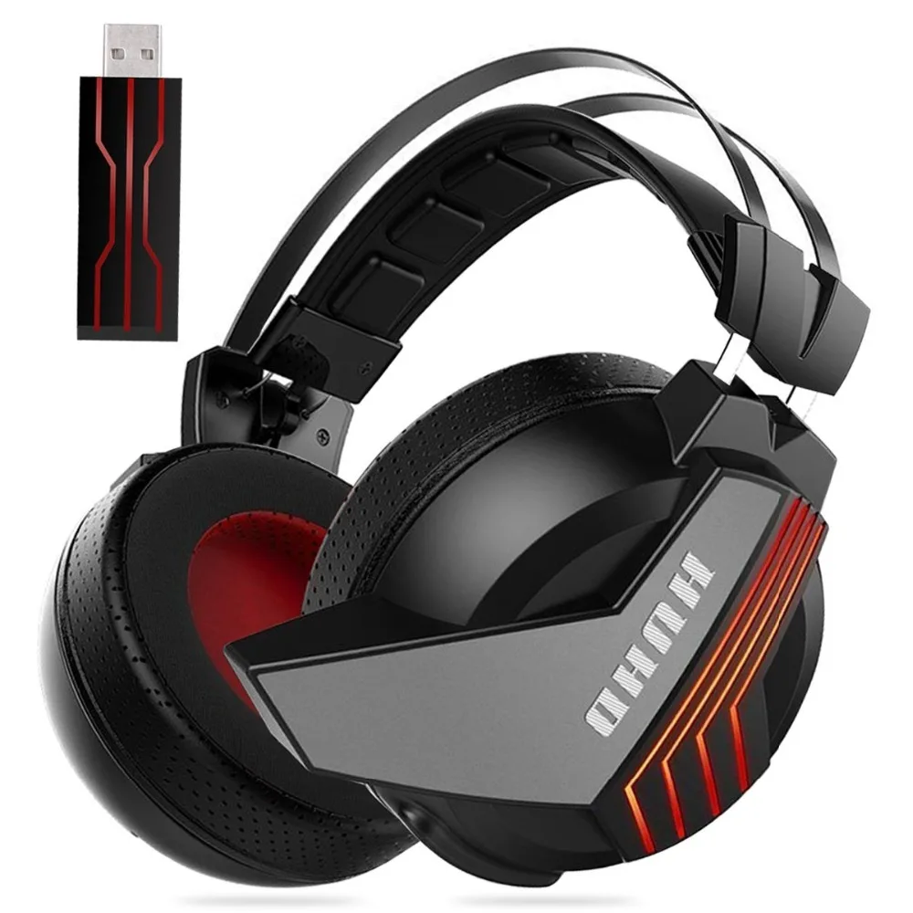 Беспроводной игровая гарнитура 7 1 Surround Sound Игровые наушники для PS4 PC компьютер MAC