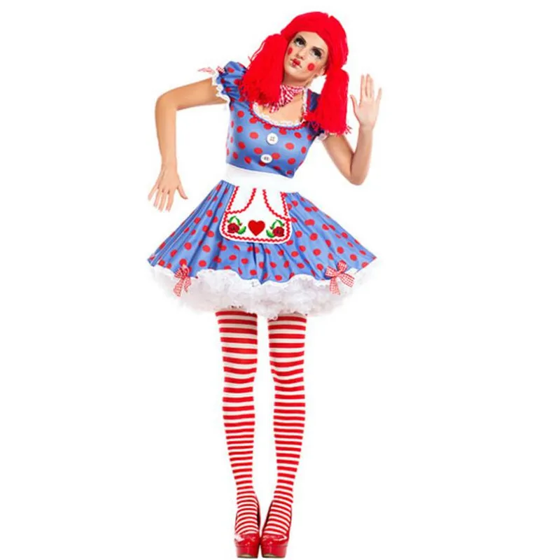 Женский костюм цирка клоуна для взрослых, маг клоун, маскарадные костюмы для вечеринки, нарядное платье, украшение Пурим, Хэллоуин, Рождество