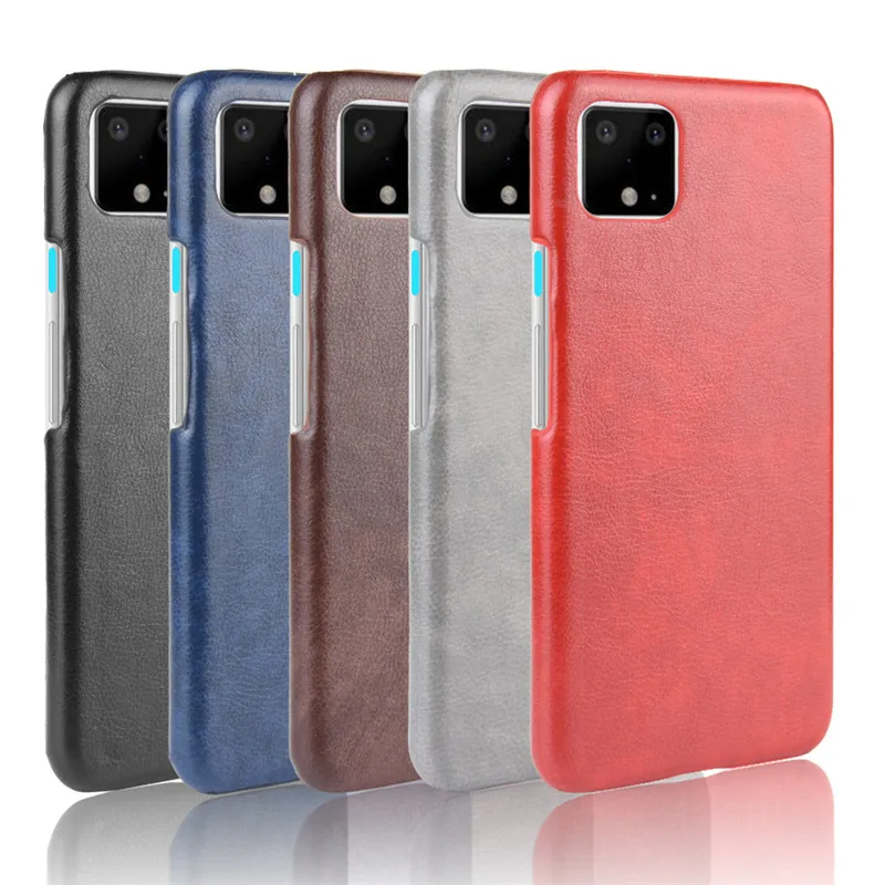 

For Google Pixel 4XL Case Retro PU Leather Litchi pattern Skin Hard Cover For Google Pixel 4 Phone Case