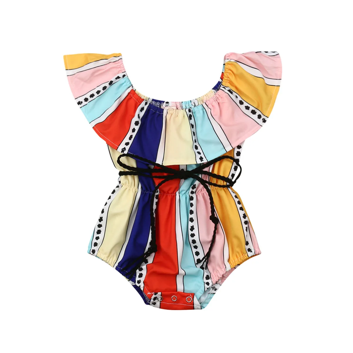 

Summer Newborn Infant Colorful Clothing Baby Girls Cute Ruffle Romper One Piece Jumpsuit Top Outfits Clothes