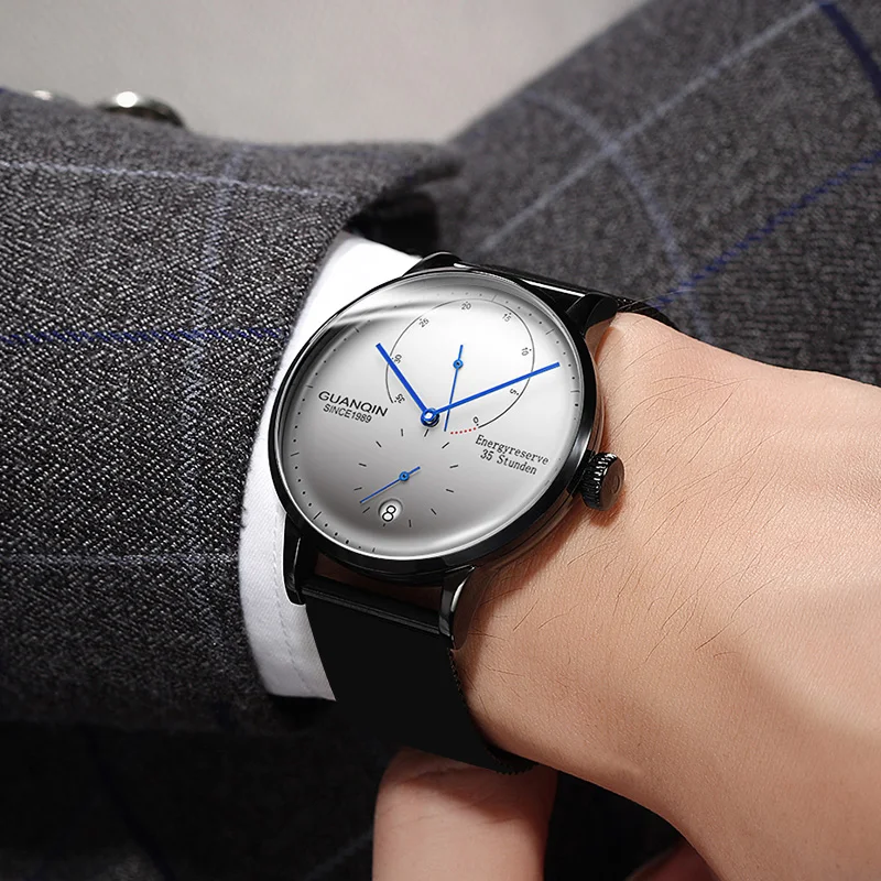 

GUANQIN Mens Watches Top Brand Luxury Automatic Mechanical Dress Watch Waterproof Clock With Calendar relogio masculino