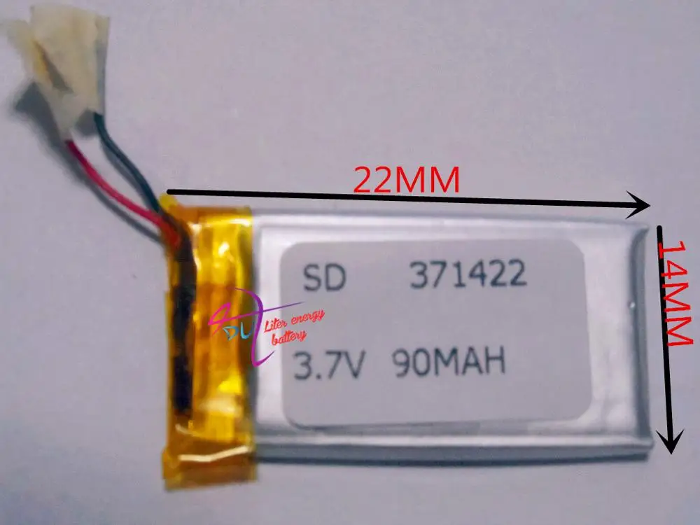

best battery brand MP3 MP4 free shipping 3.7V lithium battery 371422 P371422 90MAH MP3 Bluetooth Battery Clips Battery