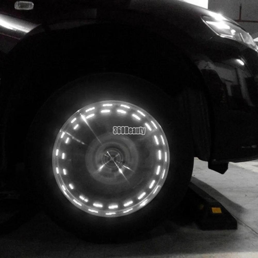 Sailnove 12V LED Solar Car Tire Wheel Lights Warning Light Car Wheel