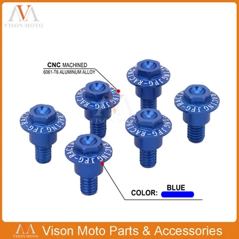 

Motorcycle CNC 6 PCS Damping Mudguard Screw Fork Guard Bolts For Yamaha YZ 65 85 125 250 250F 450F 125X 250X 250FX 450FX WR250F