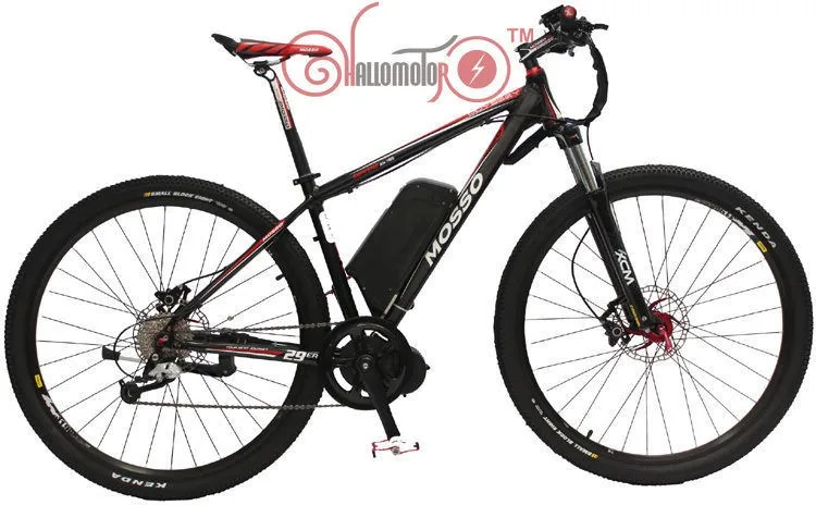 Perfect Free Shipping 48V 750W MOSSO 29er Ebike Electric Bicycle 8FUN Mid-Drive Motor+ 9 Speed+48V 12AH Lithium Battery+LCD Display 2