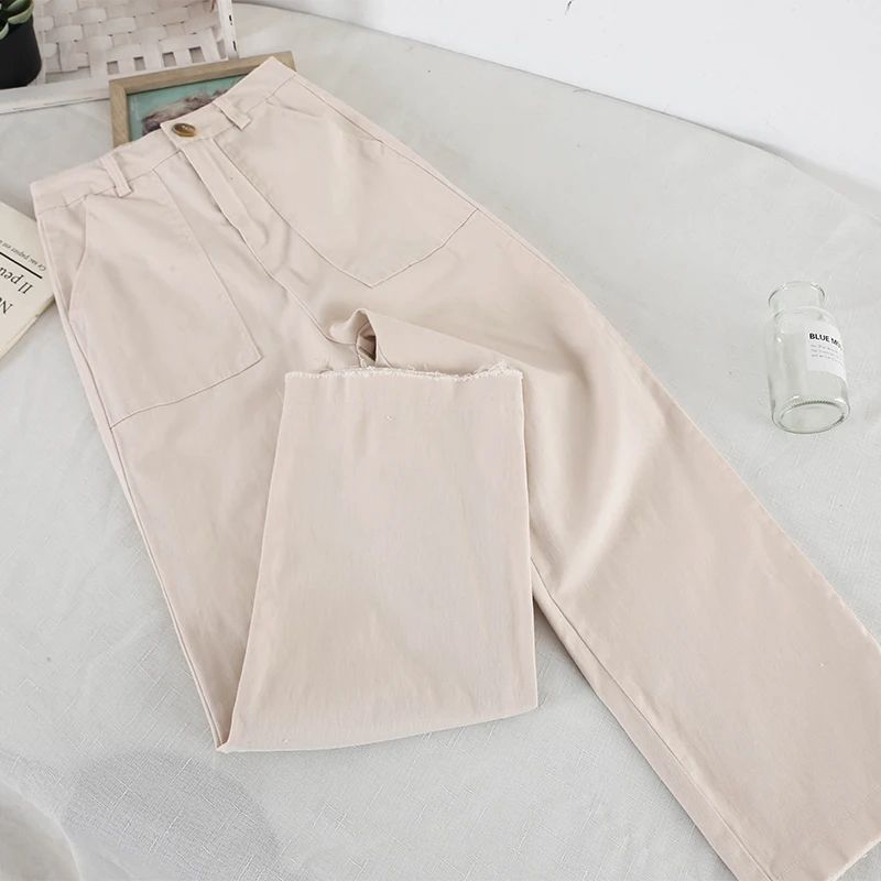 

2019 new fashion women's pants Casual pants straight loose trousers 3411