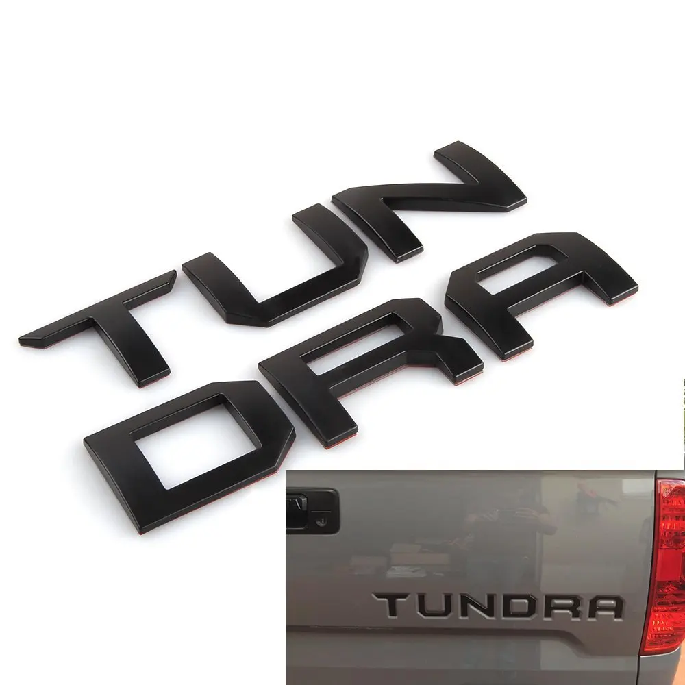 Для Toyota Tundra 2014 2018 задние ворота вставные буквы хром серебро матовый черный 3D