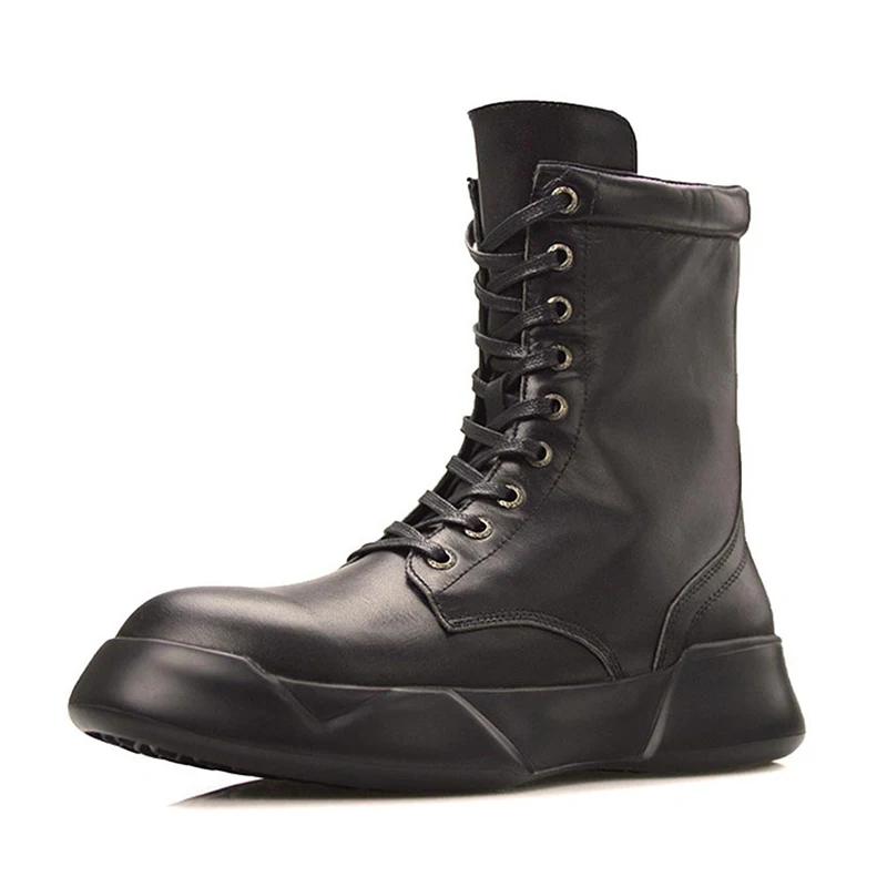 

Military Men Boots New Fashion Genuine Leather Shoes Men Ankle Boots Breathable Combat Boots Teenager Footwear Tactical Boots