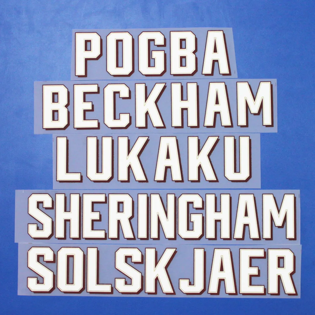 

Super A Pogba BECKHAM Lukaku Champions League number patch Printing Sustainable Wash Flocking（Man Utd）