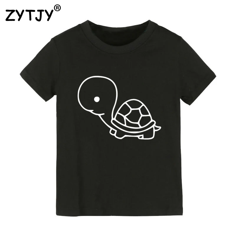 Детская футболка с принтом черепахи футболка для мальчиков и девочек, детская одежда для малышей Забавные футболки Прямая поставка Y-58
