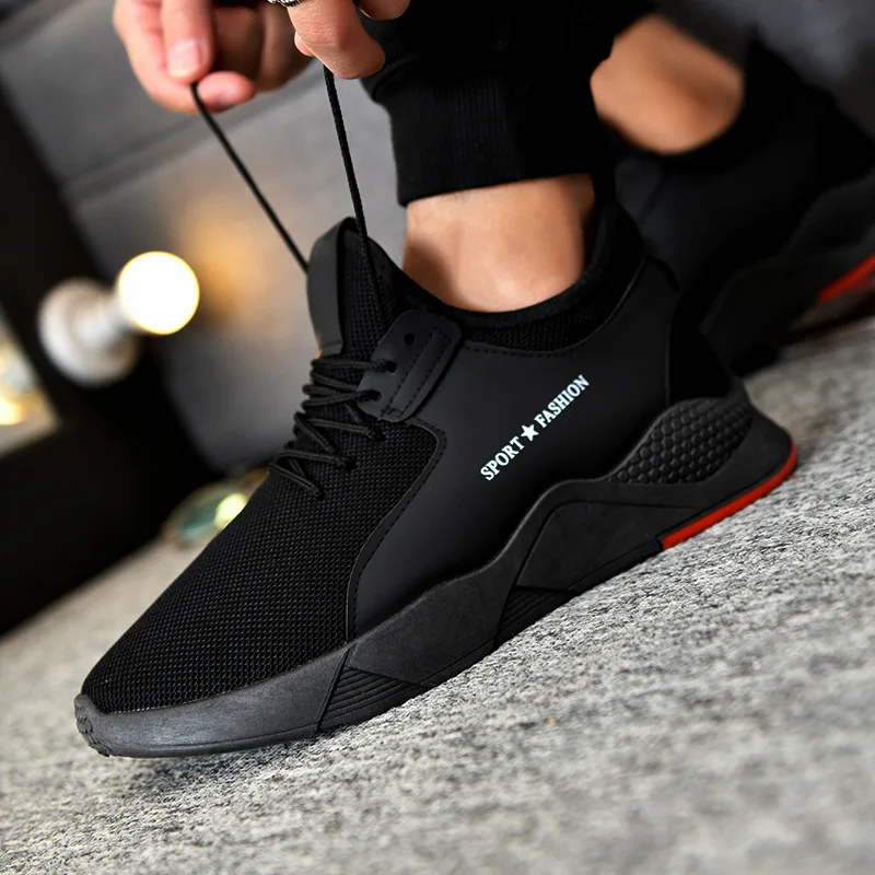 

2019 New men's shoes trend fashion men's casual sports shoes comfortable breathable running shoes
