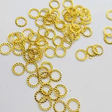 Ногтей шпильки 100 шт./пакет ногти "сделай сам", заклепки металлические полые Круглый Стиль золотое покрытие шпильки стразы мода 3d Nail Art Украшение и y-образными лямками