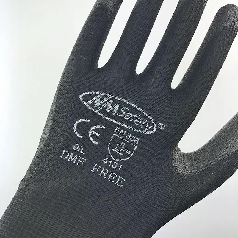 NMSAFETY черный нейлон хлопок рабочих guantes для мужчин защитные перчатки защитный luva