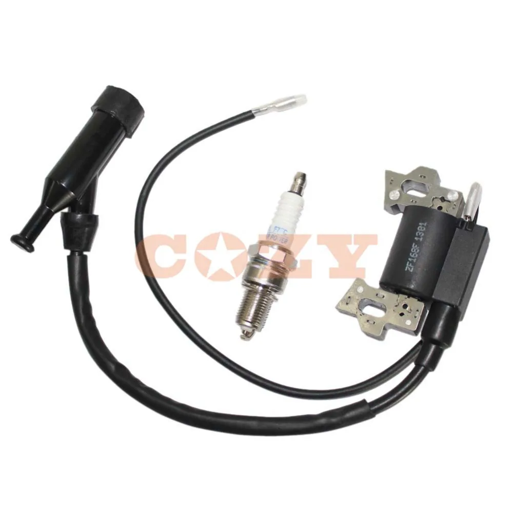 Ignition Coil & Spark plug for Honda GX110 & GX140 GX120 GX160 GX200 4HP/5.5HP/6.5HP Engine