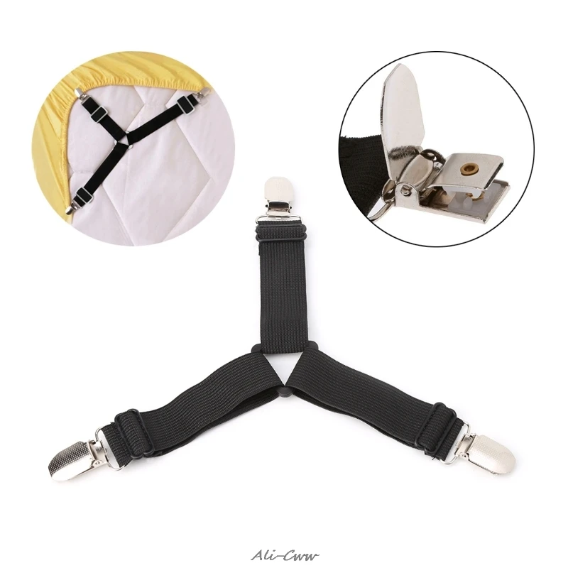 

Useful 4 Pcs Bed Sheet Mattress Holder Fastener Grippers Clips Suspender Straps M08 dropshipping