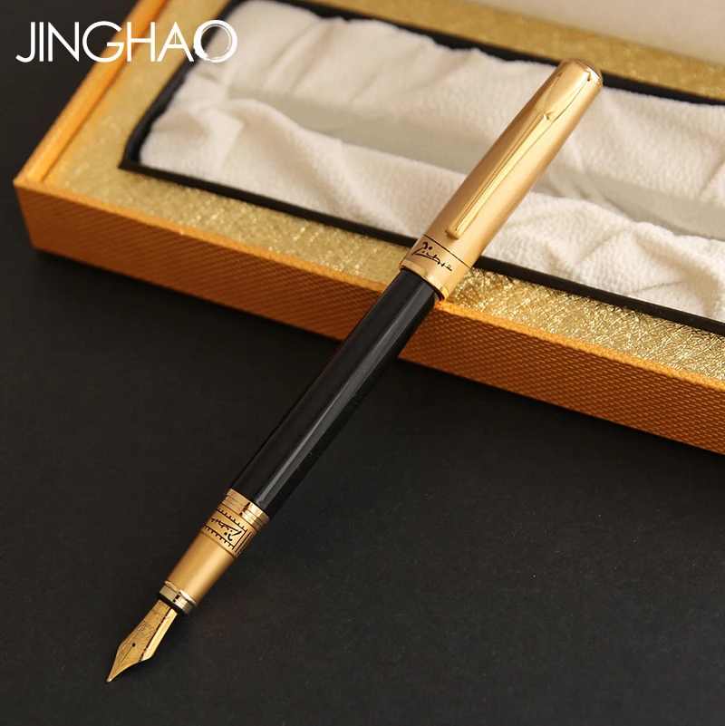 Pimio 906 Luxury Gold or Silver Black Iraurita Fountain Pen for Gift Metal 0.5mm Ink Pens with a High-end Original Gift Box Pimio 906 Luxury Gold or Silver Black Iraurita Fountain Pen for Gift Metal 0.5mm Ink Pens with a High-end Original Gift Box