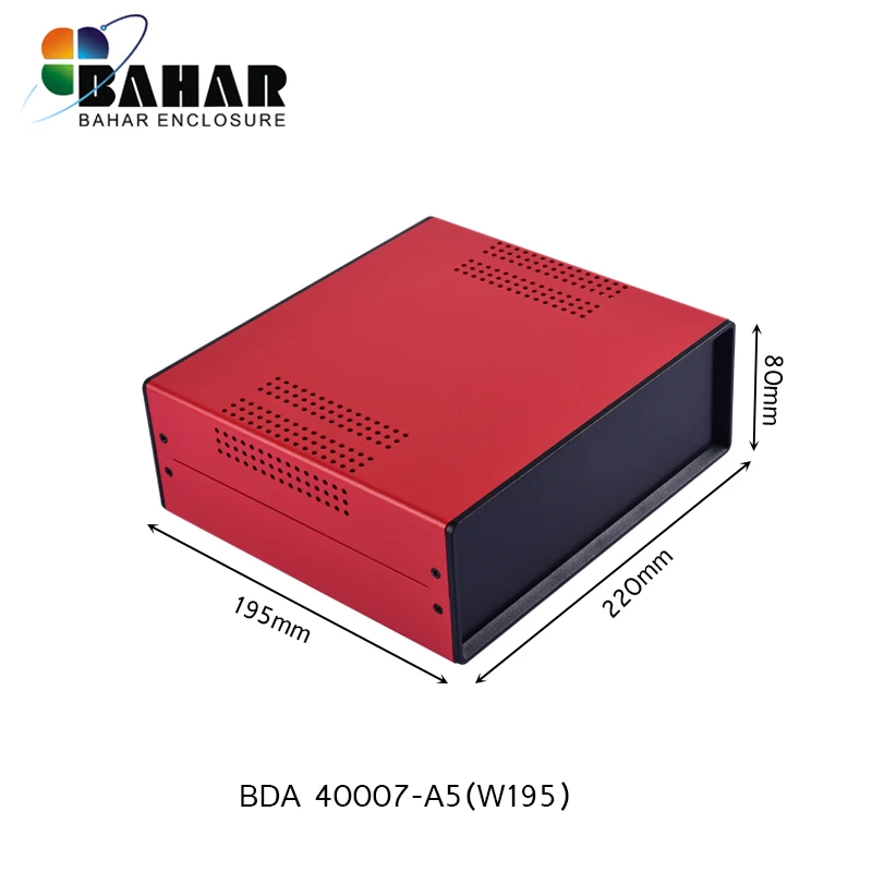 BDA40007-A5(W195) DIY железные электрические инструменты коробка 220*195*80 мм железные металлические корпусы для осветительные коробки Электроника блок управления проектом - Цвет: BDA40007-A5(W195)
