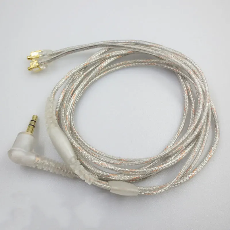 Кабель MMCX для Shure SE215 SE315 SE425 SE535 SE846 Позолоченные наушники гарнитура Сменные кабели