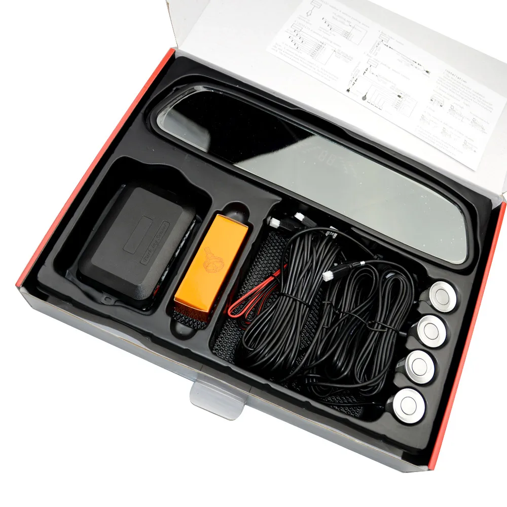 OkeyTech Новый Стайлинг Парковочное зеркало цифровая система автопарковки радар с 4