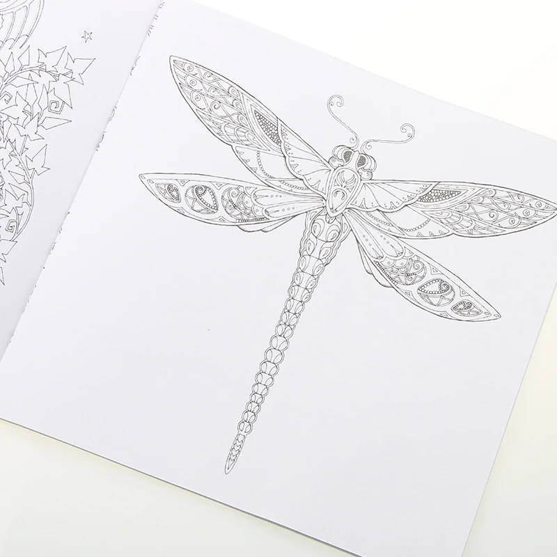 Relieve Stress For Children Adult Painting Drawing Book 24 Pages Enchanted Forest Kill Time Coloring Book