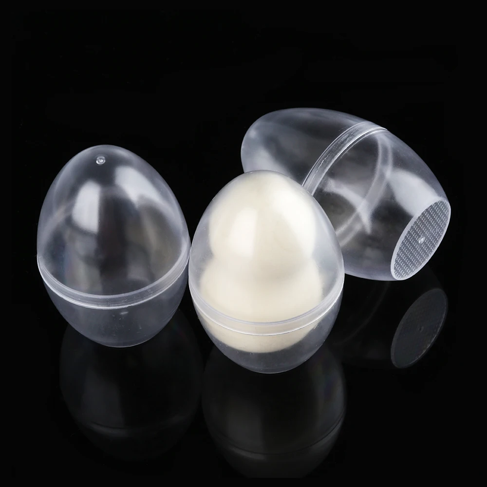 

1/2/5PC Transparent Egg Shaped Empty Makeup Sponge Shaper Puff Holder Stand Storage Box Cosmetic Egg Puff Case holder Accessorie