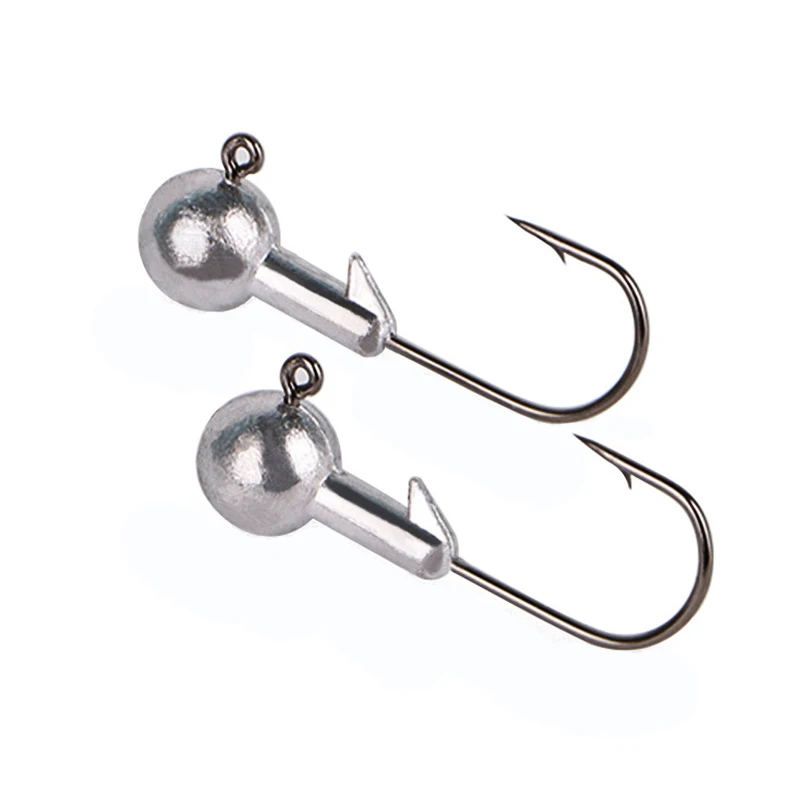 

5pcs Lead Jig Head Fishing Hook 2g 3.5g 7g 10g 12g 14g 28g Jig Hooks For Soft Fishing Lure Carbon Steel Fishhooks