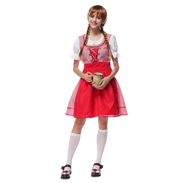 German Oktoberfest Waitress Maid Dress Traditional Clothing Halloween ...