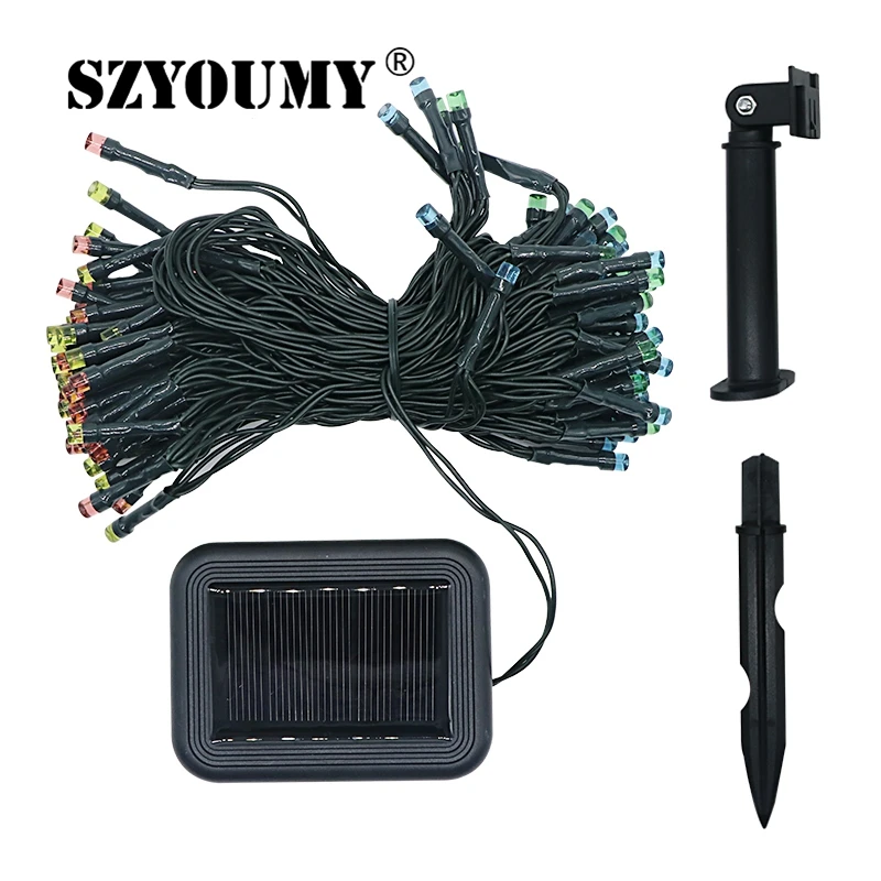 

SZYOUMY 12M 100LED Solar Strip Light Outdoor Solar 8 mode Led Powered String Fairy Lights For Wedding Christmas Tree