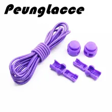Качество PeungLace 100 пара/лот эластичный замок шнурки Детские эластичные без галстука шнурки