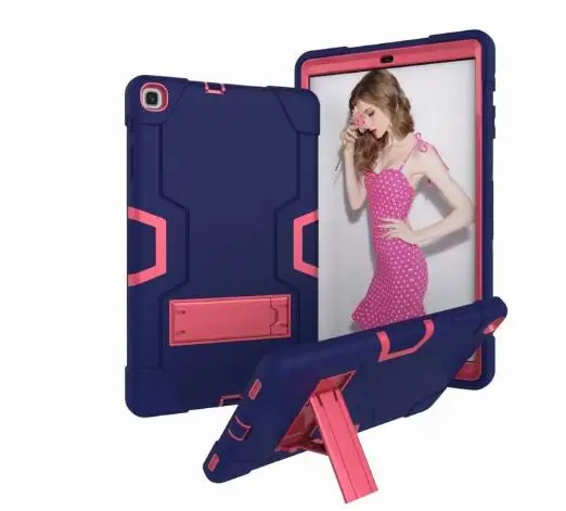 Picture color Тонкий силиконовый ударопрочный чехол для Samsung Galaxy Tab S5E 10,5 SM-T720 SM-T725 T720 T725 tablet крышка фундамент+ ручка+ защитная пленка на экран - Цвет: Picture color