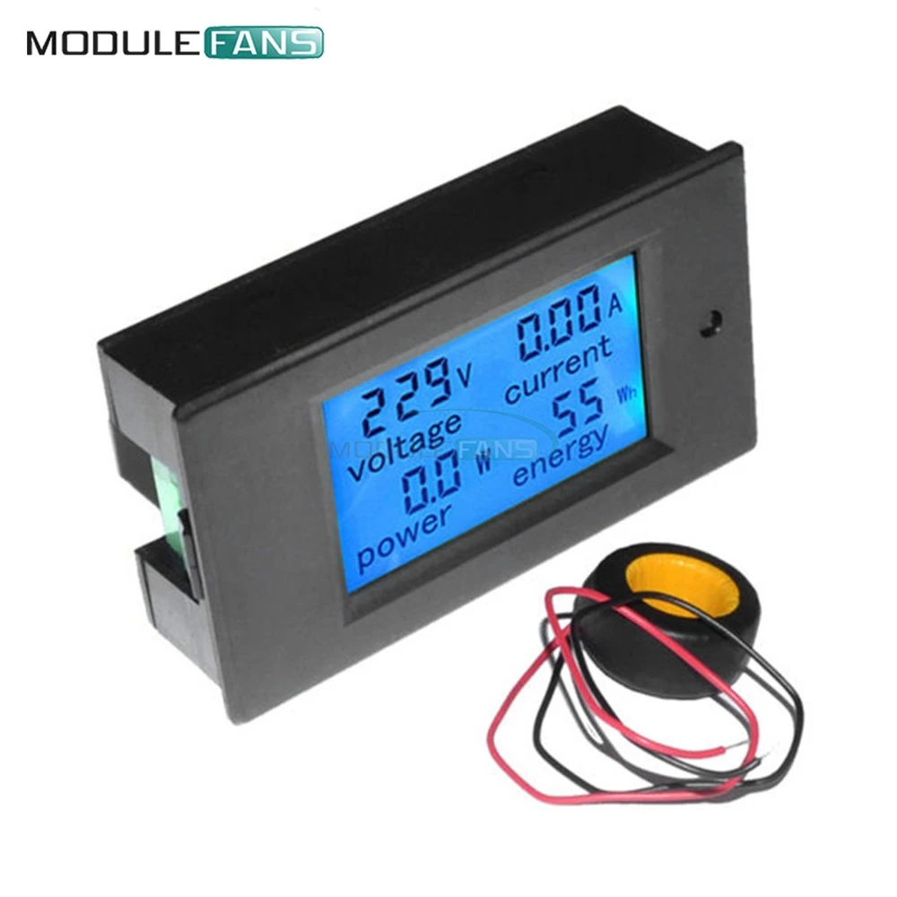 

Digital AC Voltage Meters LCD Panel Monitor 100A 80-260V Power Energy Analog Voltmeter Ammeter watt current Amps Volt Meter DIY