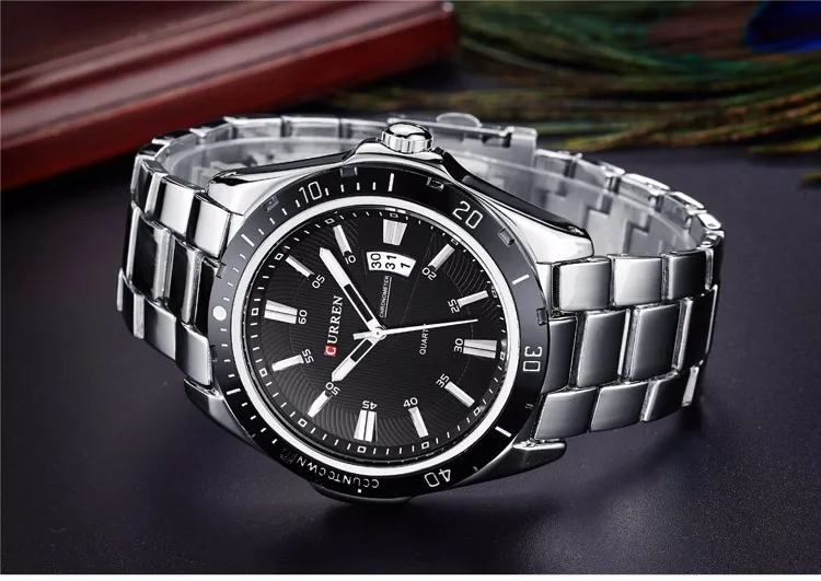 Top Luxury Brand CURREN Men Fashion Casual Business Watches Men's Quartz Clock Male stainless steel Strap Wrist Watch Relogio