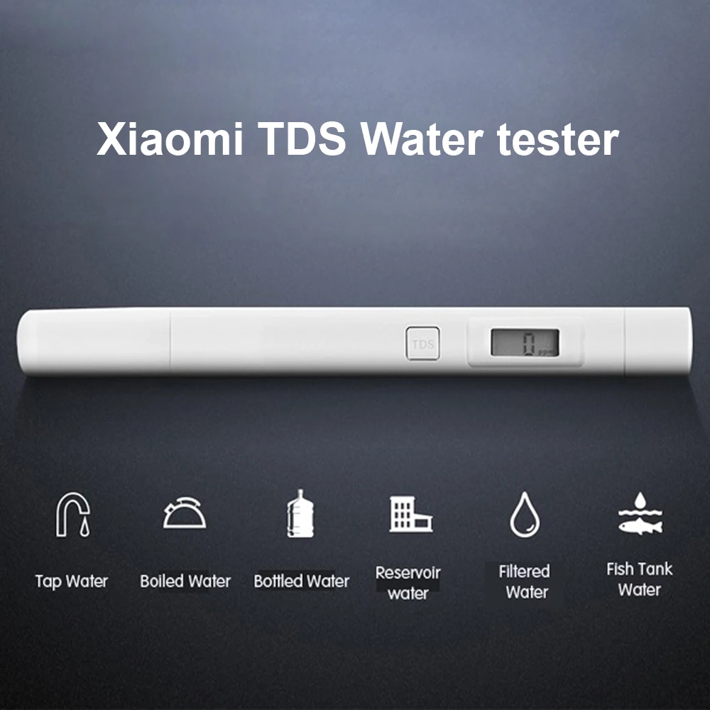 Портативный тестер воды Xiaomi TDS P en цифровой измеритель чистоты со