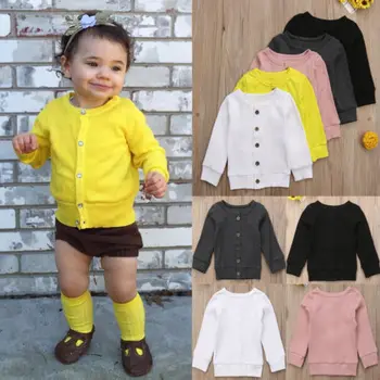 

Solid Color Autumn Winter Baby Knitting Cardigan Sweaters Toddler Kids Baby Girl Boy Knitted Sweater Cardigan Tops 0-24M
