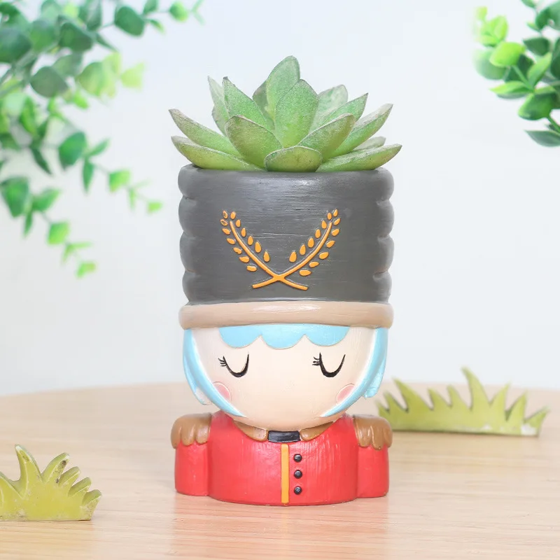 

Creative cartoon fairy flower pot fleshy potted DIY resin decoration home decoration office desktop vase bottom drain hole-60180