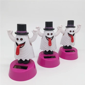 

3PCS Car Interior Ornaments Scary Long Tough Ghost Halloween Cartoon Plastic Shaking Head Figure Car accessory Auto Decaration