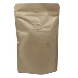 DHL 300 шт./лот коричневый встать крафт-Бумага чистый Алюминий Фольга Кофейные зерна сумка с воздушной эвакуации Клапан Ziplock упаковки Сумки