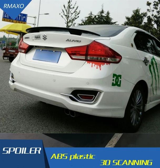 For Ciaz ALIVIO Spoiler ABS Material Car Rear Wing swift Primer Color
