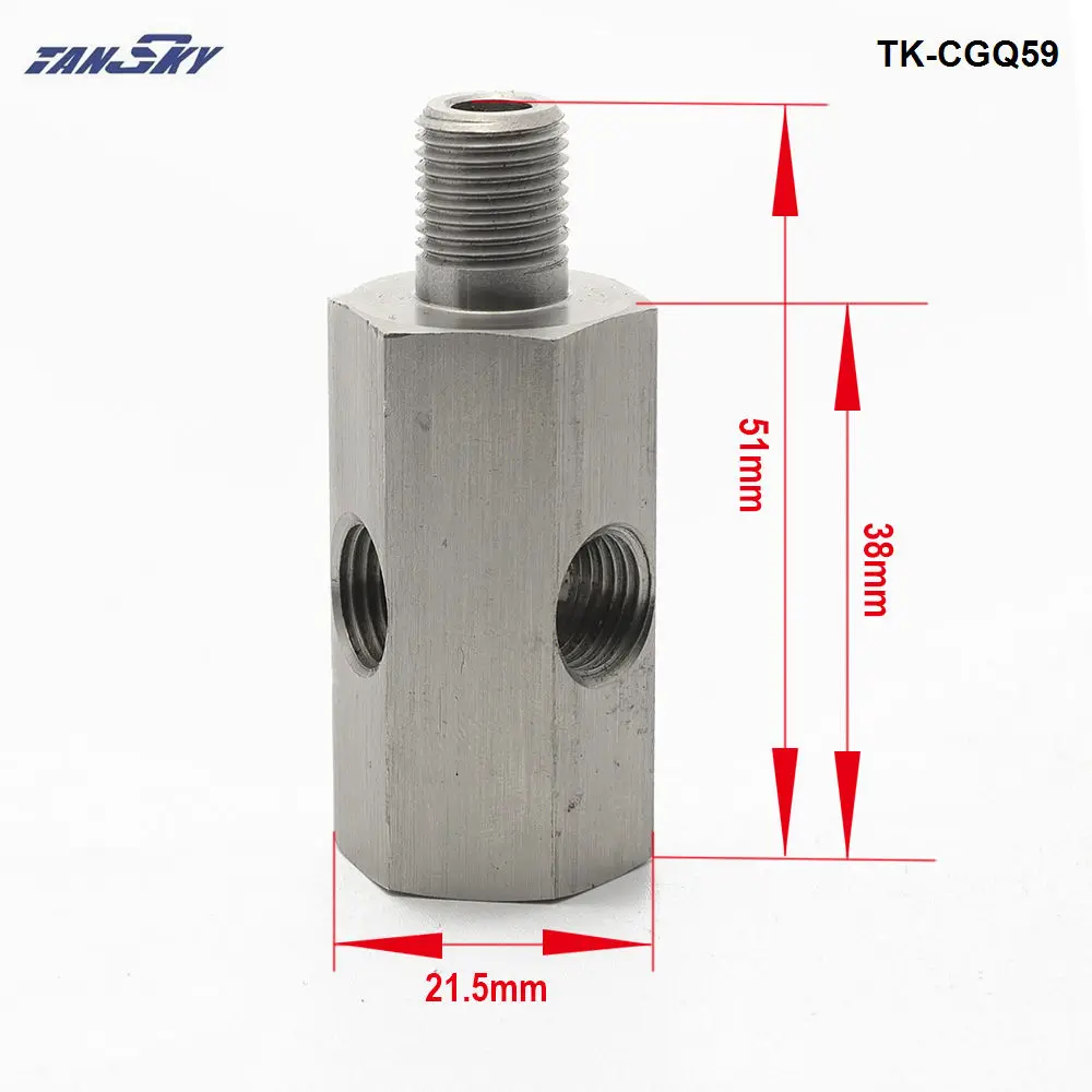 Tansky 1/" NPT датчик давления масла тройник к M10 10X1,0 Мужской адаптер турбо питания линия Калибр TK-CGQ59