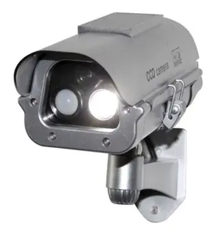 

Solar Powered CCTV Security Fake Dummy Camera With Flash Lights+Human Sensor