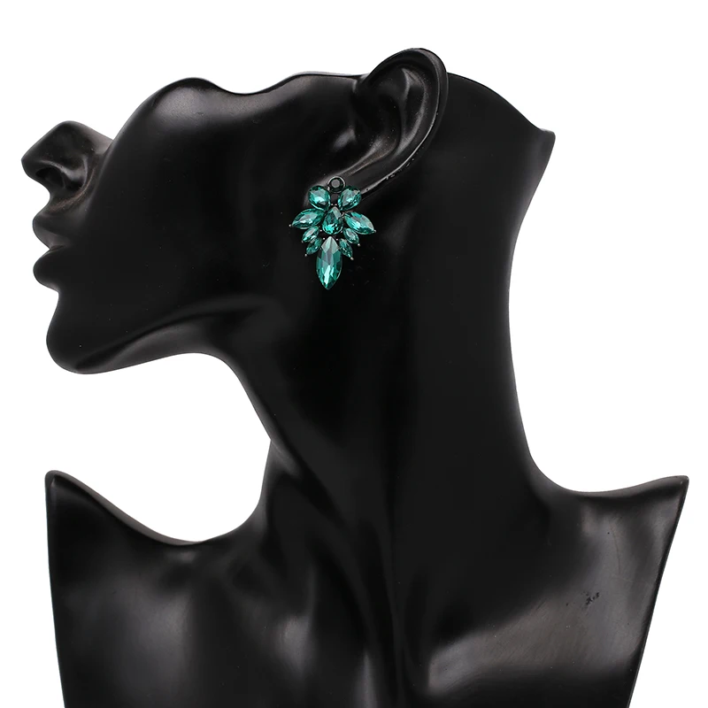 JURAN, модное с зеленым кристаллом, серьги для женщин, 6 цветов, классические серьги с австрийским кристаллом, ювелирные изделия, опт
