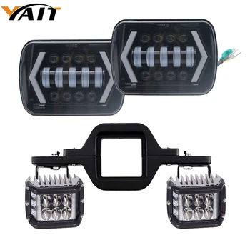 

Yait Tow Hitch Bracket Mounting Kit 3inch LED Pods LED Work Light 5''x7'' 7''x'6'' Projector Led Headlights for Jeep Wrangler