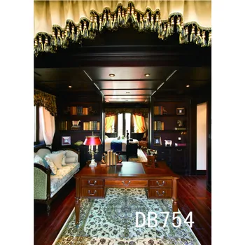

Polyester & Vinyl Backgrounds For Photo Studio Photography Backdrops Bedroom Suite Working Room Golden Tassel Curtain Indoor