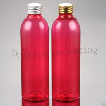 

20pcs 250ml Sample Plastic toilette Bottles Gold Cap Silver Cap Emulsion Hydrating Liquid Portable for Travel Shampoo Container
