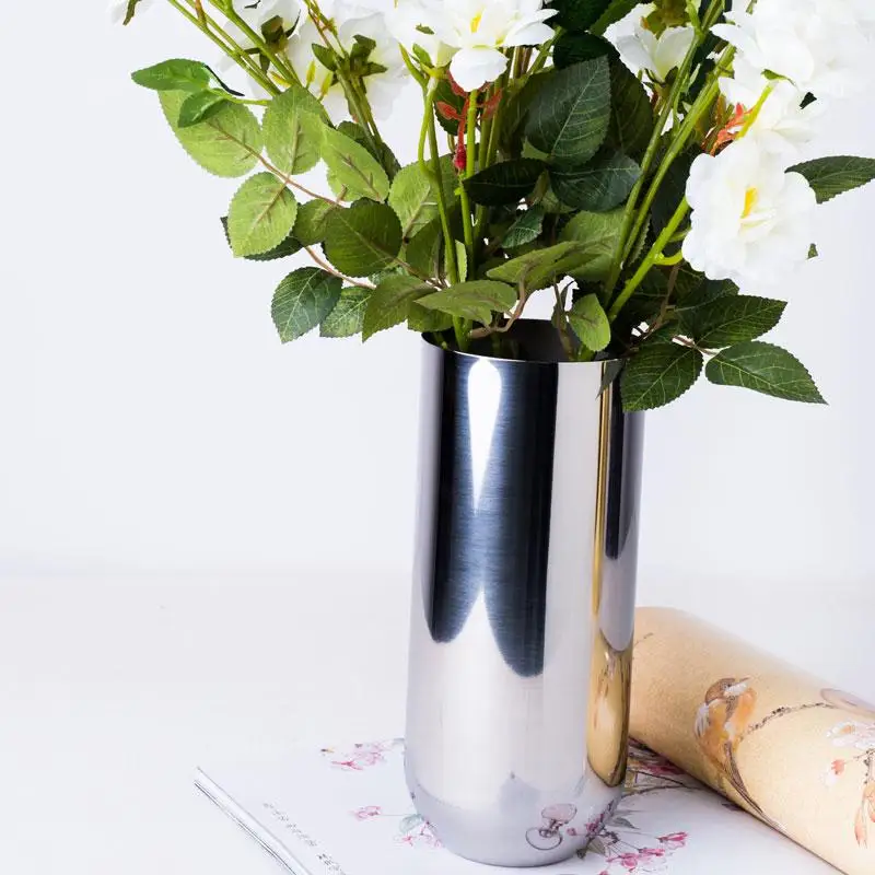 Цветы вазы стол Центральная ваза Металл Серебряный Настольный держатель для цветов нержавеющая сталь для украшения дома Лучшие подарки G019