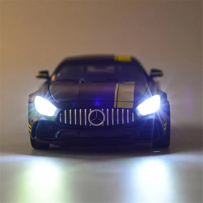 1:32 Сплав Benz AMG GT GTR оттягивающая литая под давлением модель автомобиля со звуковым светильник MINIAUTO игрушечный транспорт игрушки для детей Hotwheels