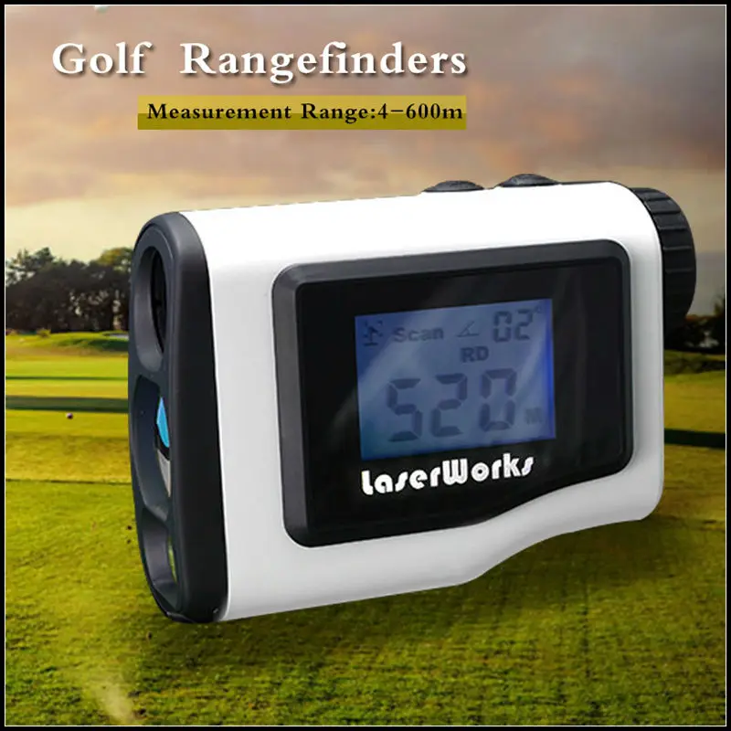 Handheld 600m Golf Rangefinder LCD Display Scope Hunting Laser