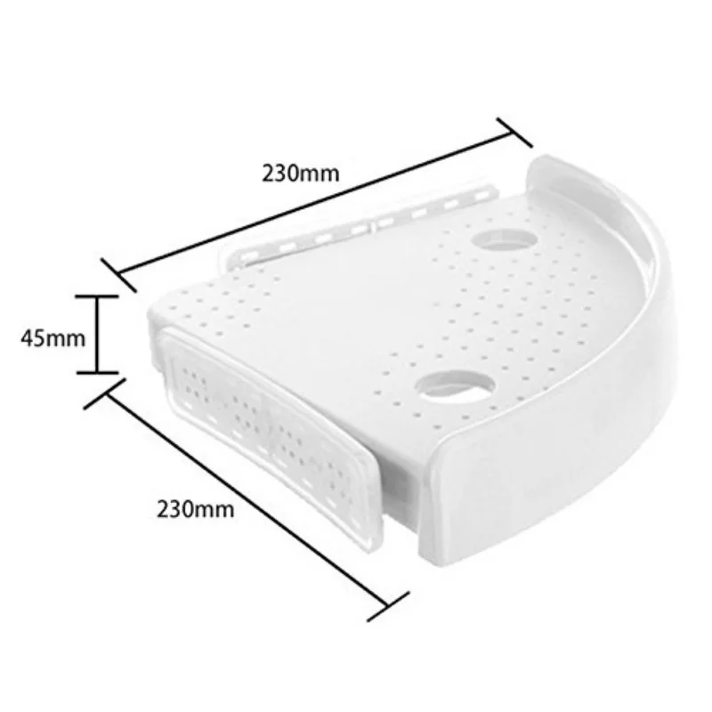 Легко установить без маркировки Ванная комната полки Пластик Треугольники настенный органайзер углу держатель для хранения банные