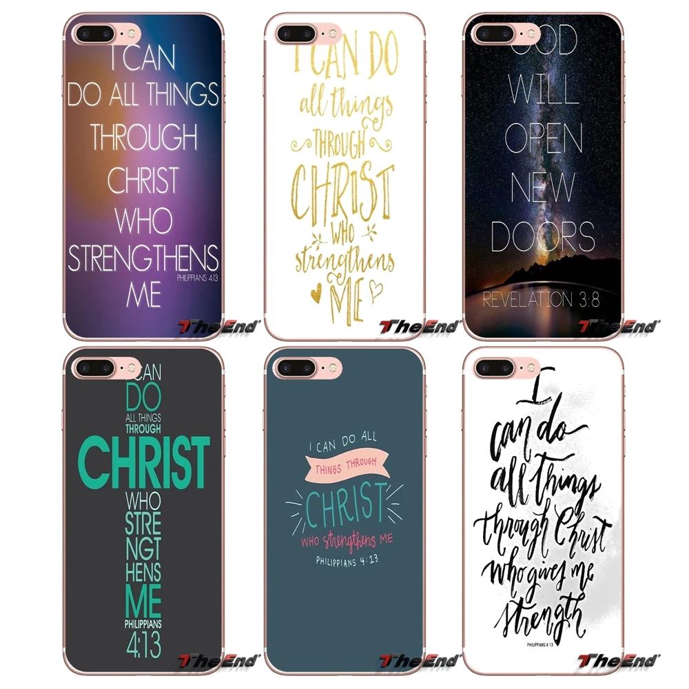 Bible Verse I can Do All Things Phone Case For iPhone X 4